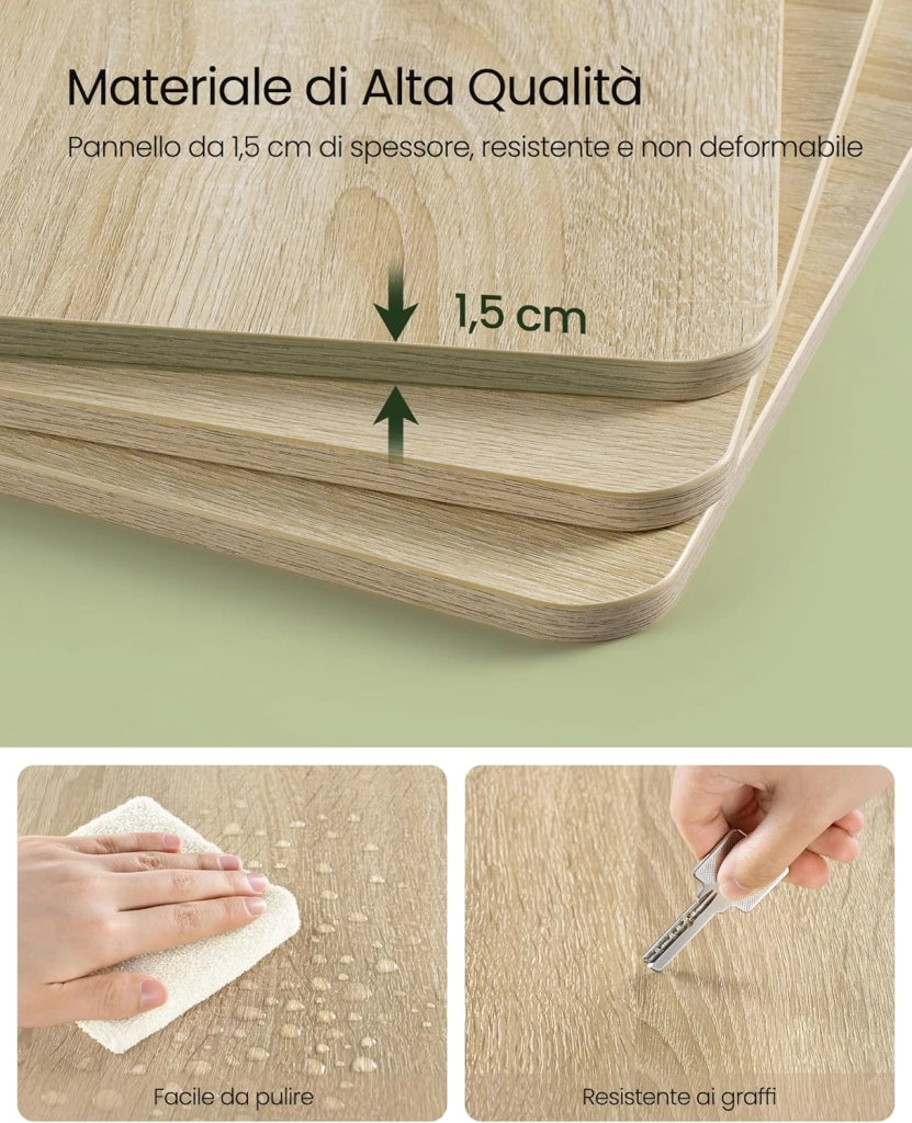 Libreria Girevole a 5 Livelli, Libreria Alta e Stretta, Scaffale d'Angolo a Pavimento, Scaffale Girevole per Libri, Rovere Chiaro