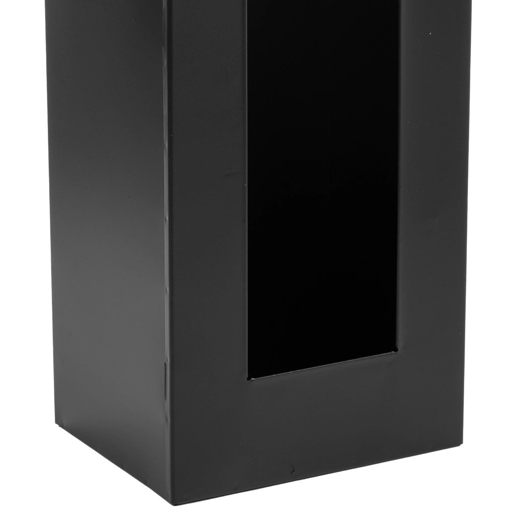 Portalegno da camino in metallo con manico nero 37x18x42h