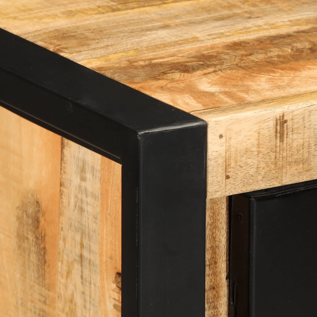 Credenza 55x35x70 cm in Legno Massello di Mango Grezzo