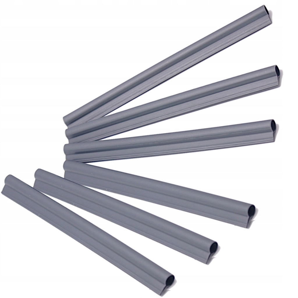 Clip KADAX da 19 cm per nastro per recinzioni, ganci per nastro per recinzioni, colore grigio, 6 pezzi