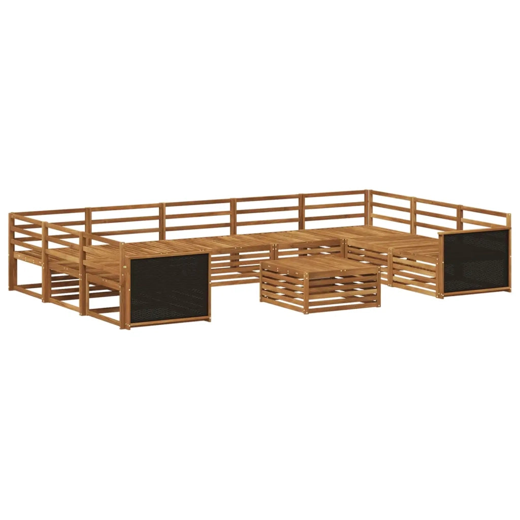 Set di divani da esterno 10 pz Naturale 3383852