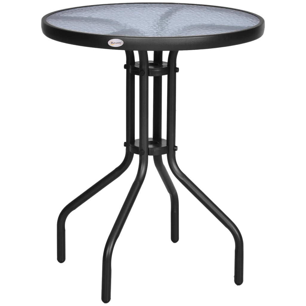 Tavolo da pranzo rotondo per esterno ¨C zephmum ¨C nero, metallo, ?60xH70cm