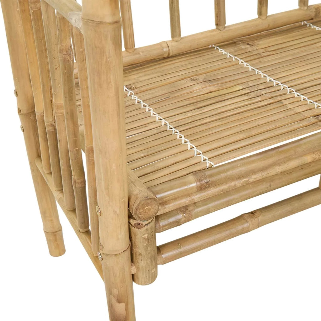 Arco da Giardino con Panchina Naturale 115 x 50 x 205 cm Bambù 42028056