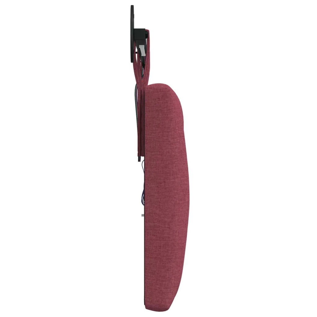 Testiera sospesa Con luce LED Rosso Vino Tessuto