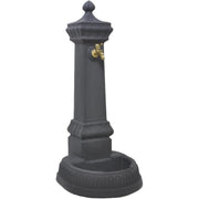 Fontana da giardino decorativa classica tradizionale H120 in polimero resistente antracite per arredo outdoor - Made in Italy - Monacis
