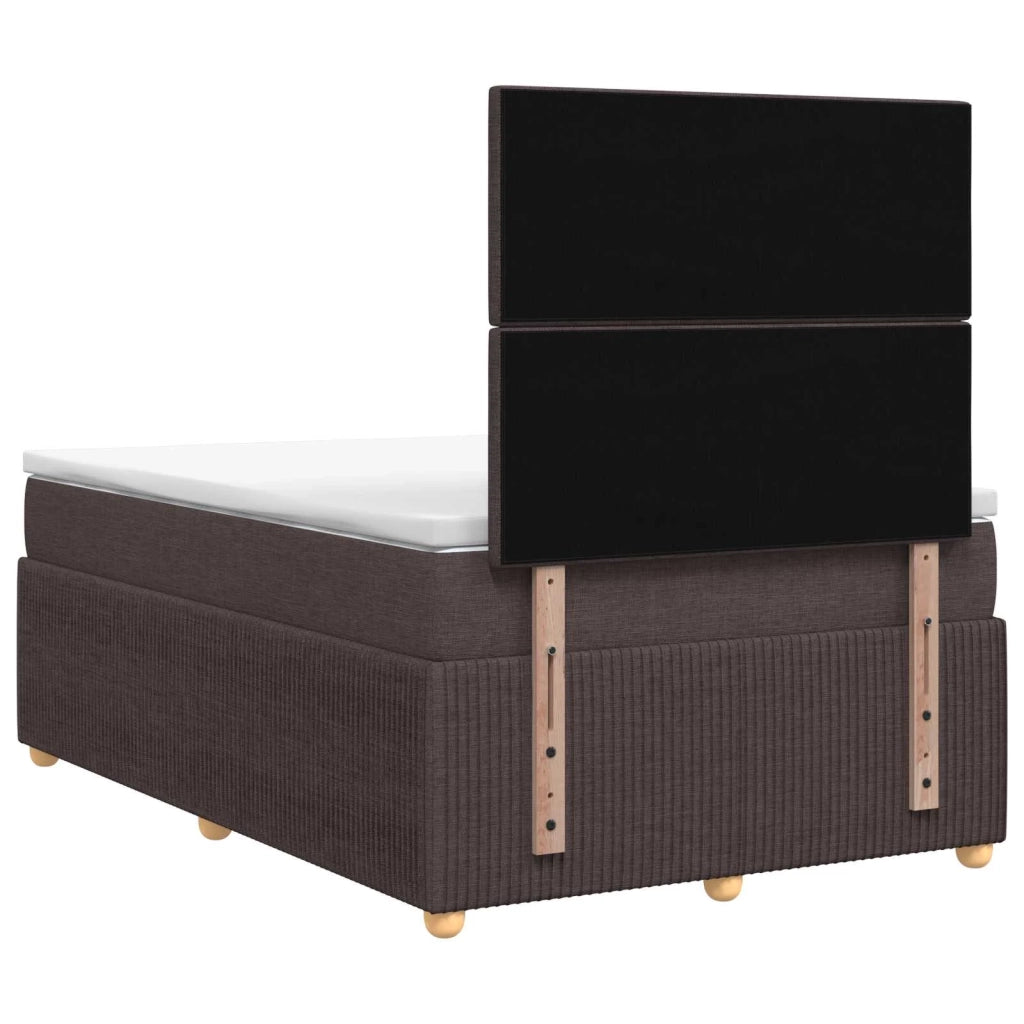 Letto box spring con materasso Marrone Scuro 120 x 200 cm 3454371