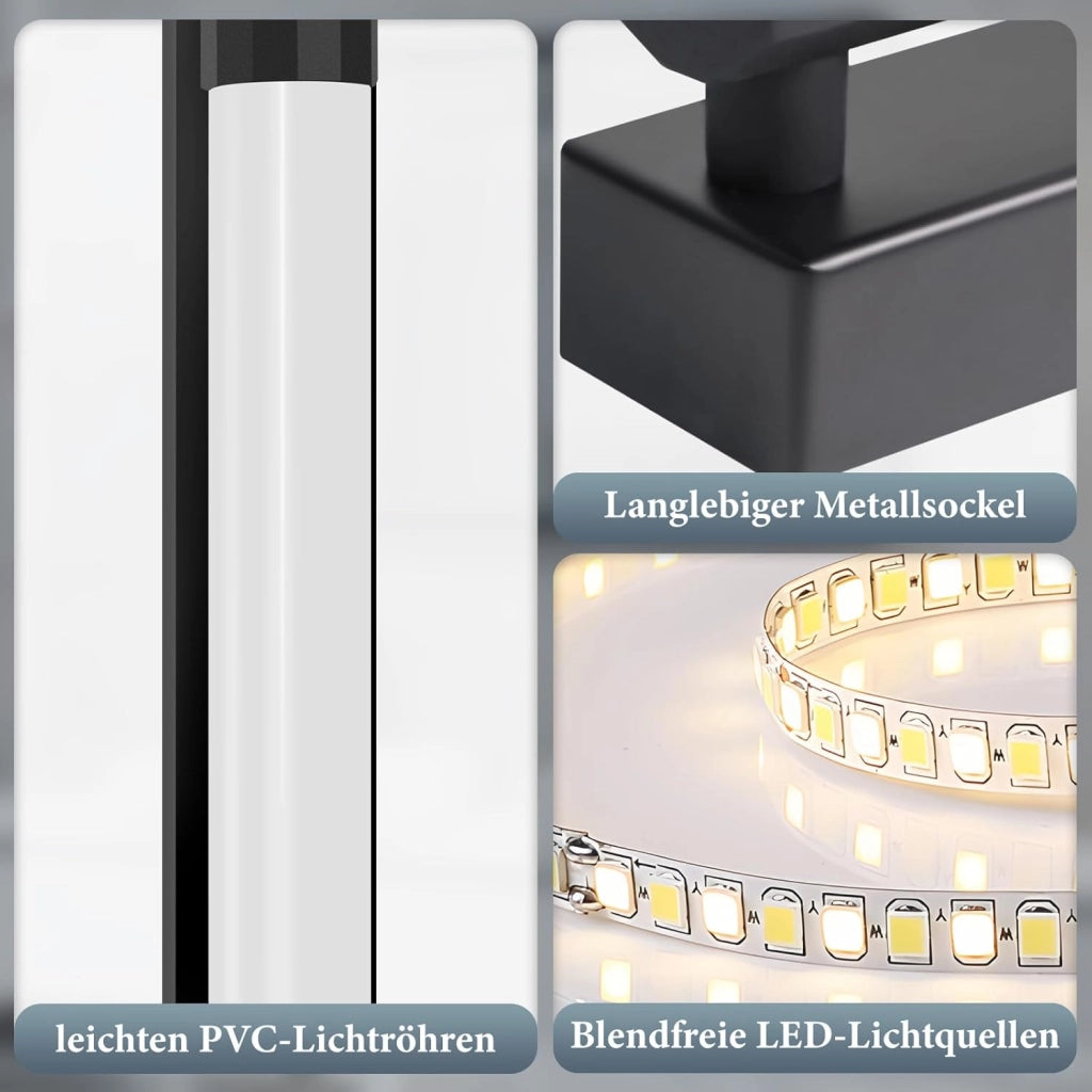 ZMH Applique da Parete LED  50cm 10W Colore Nero 4000K per Specchio da Bagno Illuminazione Moderna per Mobili da Cantina