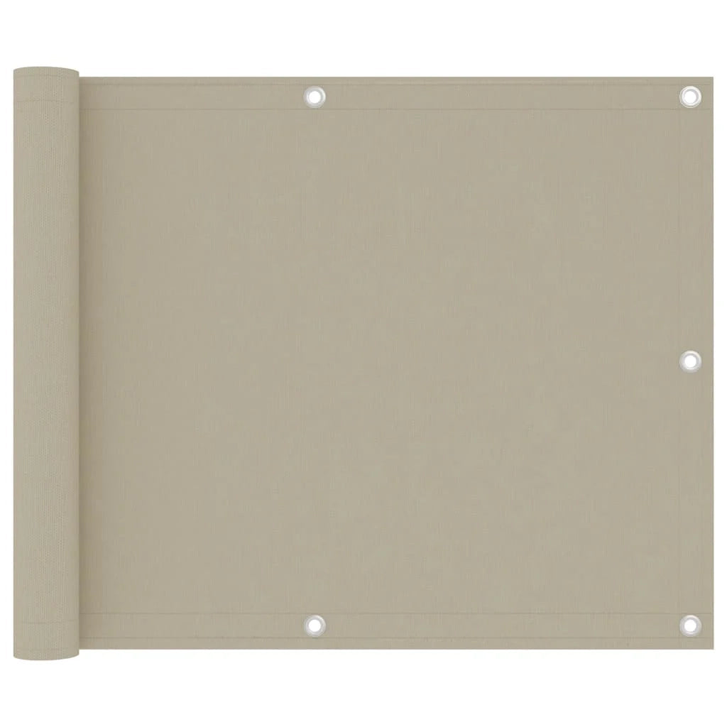 Schermo per balcone schermo per la privacy 75 x 300 cm tessuto Oxford beige 02_0010026