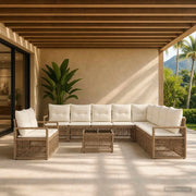 Set Divano da Giardino 11 pcs Beige polyrattan 3435762