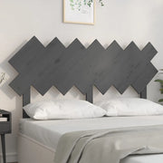 Testiera per Letto Grigia141x3x80,5cm in Legno Massello di Pino