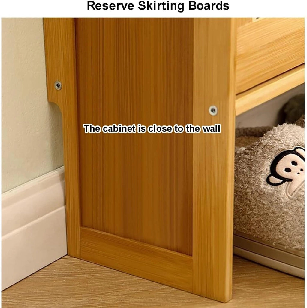 scarpiera Scarpiera Stretta con Ante per Ingresso - Scarpiera Sottile Organizzatore per Piccoli Spazi - Scarpiera Bianca per Corridoio (Dimensioni: 50 cm/19,69 Pollici)