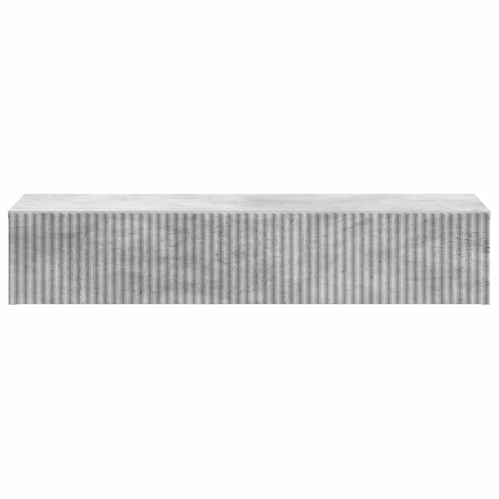 Tavolino da Parete Laterale Grigio Cemento 87,5 x 34,5 x 17 cm 898498