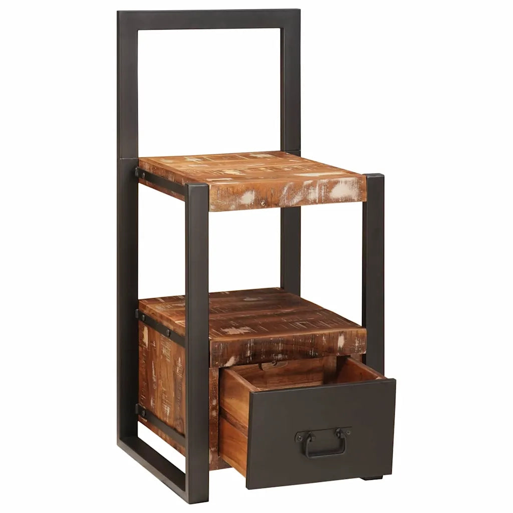 Appendiabiti con cassetto Multicolore Legno Recuperato Massello CFW1517037