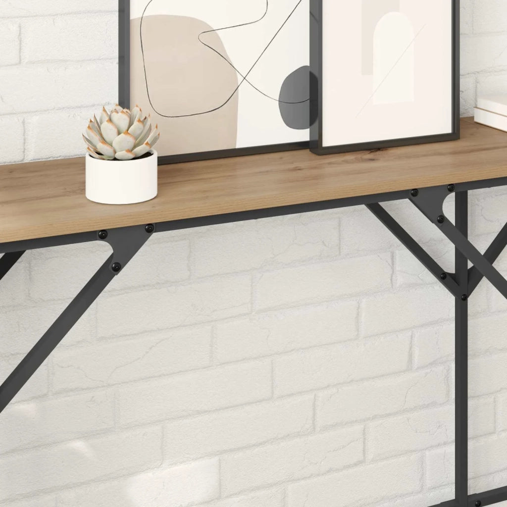 Table console Chêne artisanal 180 x 30 x 75 cm
