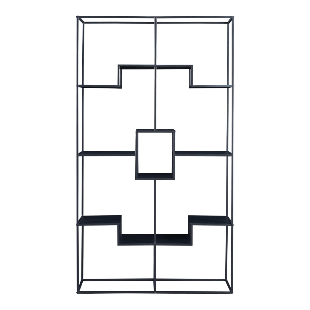 Scaffale dal design senza tempo per soggiorno/camera da letto mobile contenitore indipendente 180 x 100 x 35 cm nero 03_0011150
