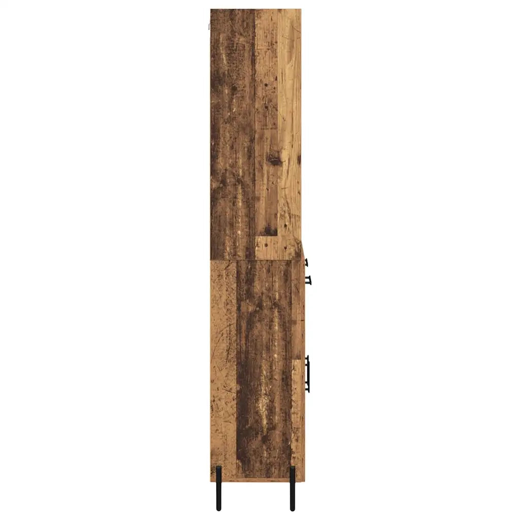 Credenza | Madia | Buffet da pranzo | Armadio da pranzo Legno vecchio 69,5 x 32,5 x 180 cm Legno multistrato