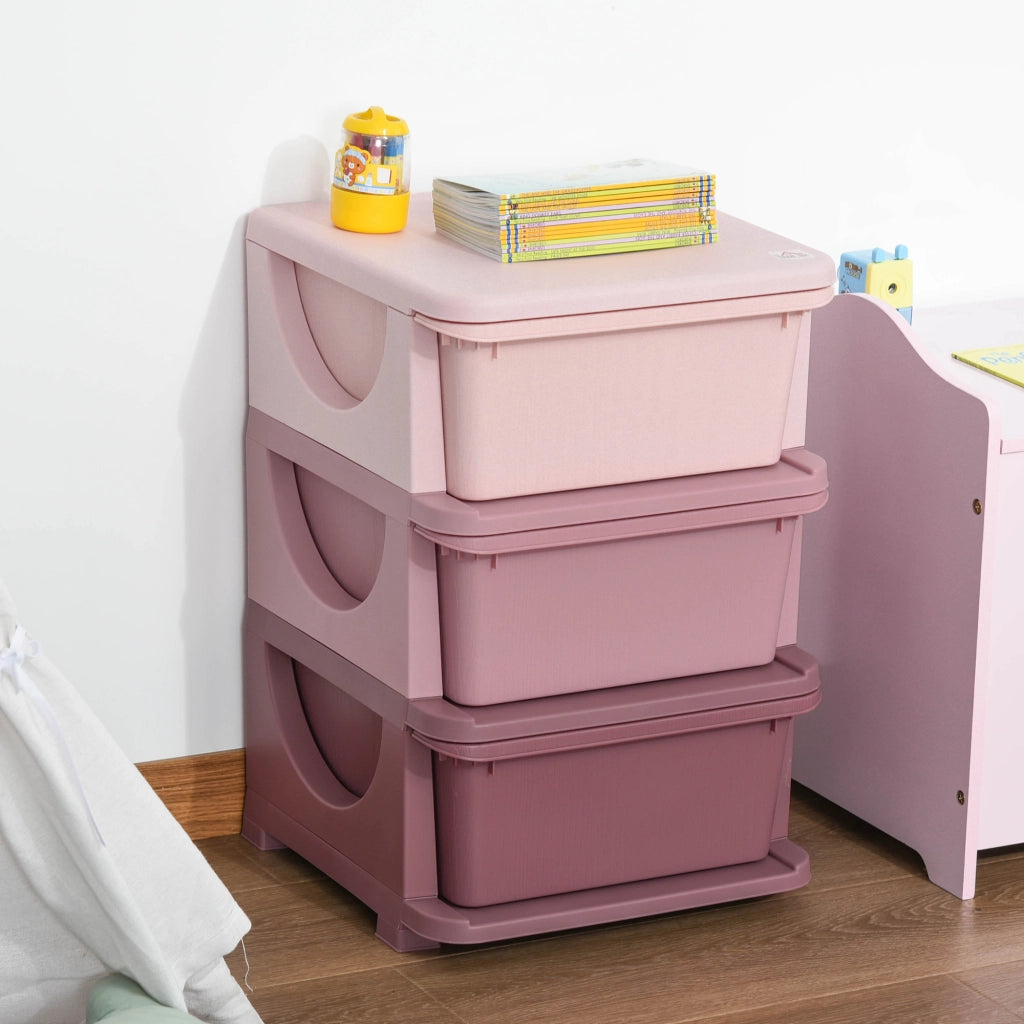 Cassettiera 6 Cassetti per Bambini ¨C zephmum ¨C Rosa 37x37x56.5cm