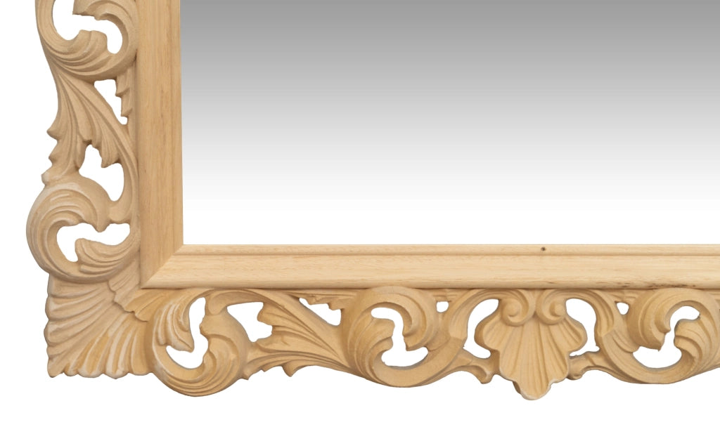 Biscottini SPECCHIERA DA PARETE IN LEGNO FINITURA GREZZA MADE IN ITALY realizzata Offerta