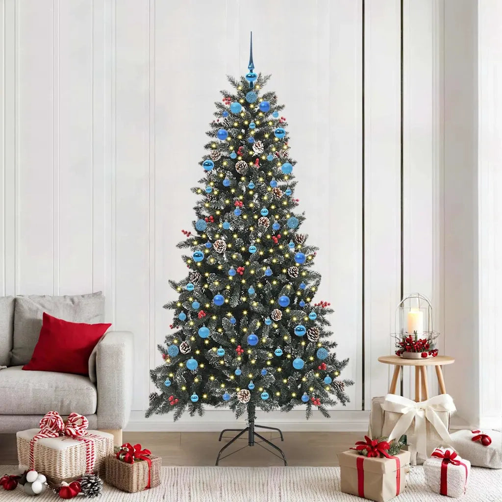 Albero di Natale artificiale con 300 LED Verde 210 cm 3395899