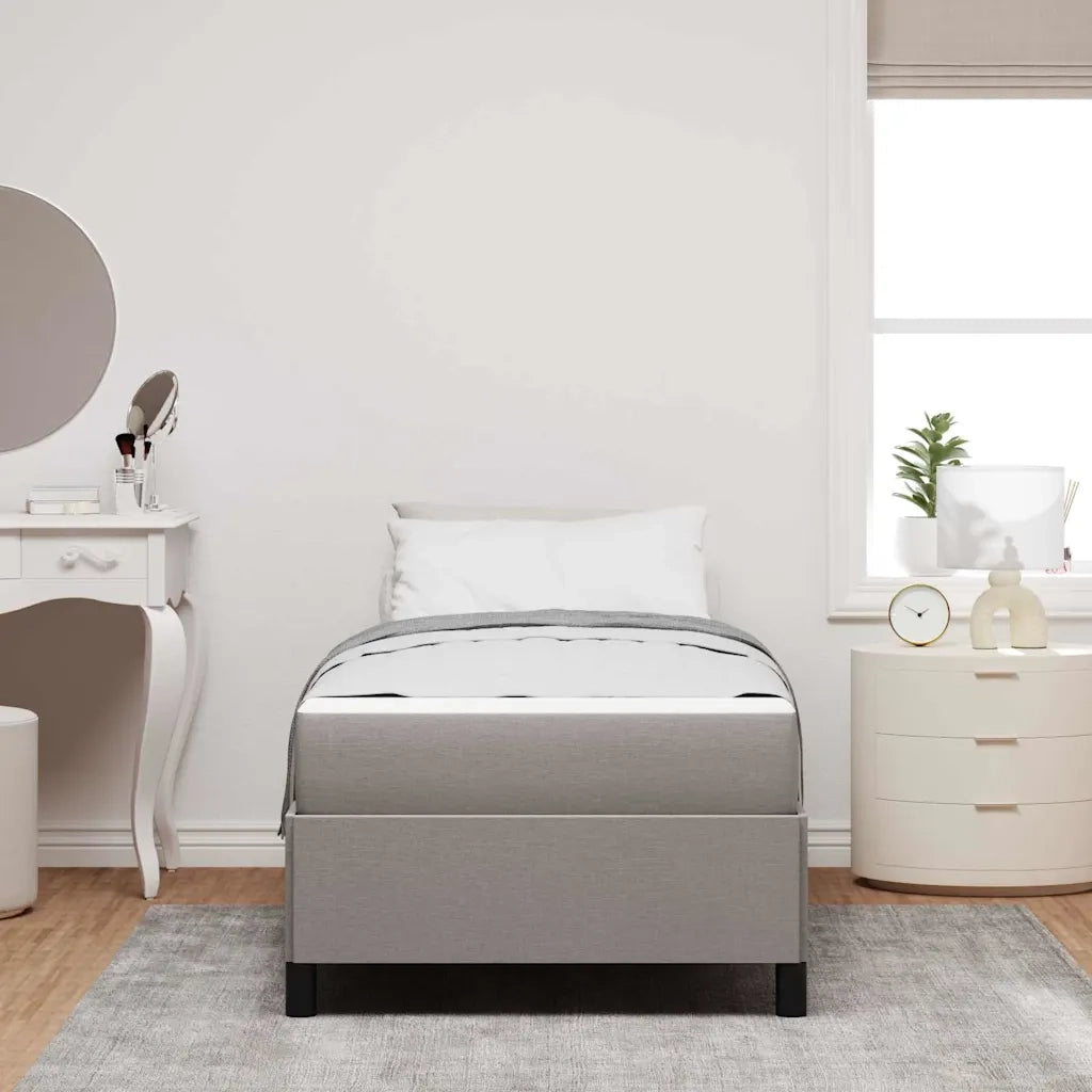 vidaXL Letto a molle Tortora e Nero 100 x 200 cm