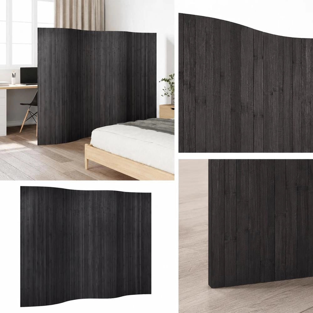 Bamboo Room Divider, Grey, 250x165 Cm