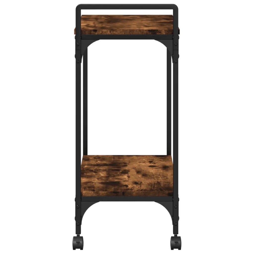 Carrello da Cucina Rovere Fumo 60,5x31x72,5cm Legno Multistrato