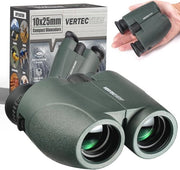 Verrekijker compattibile 10x25 - Ottico HD e impermeabile per osservare uccelli, concerti, sport e viaggi.