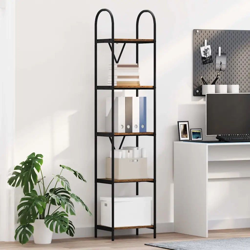 Libreria-Scaffale per Libri-Mobile di Stoccaggio Legno vecchio 40 x 30 x 183 cm Legno multistrato 623877