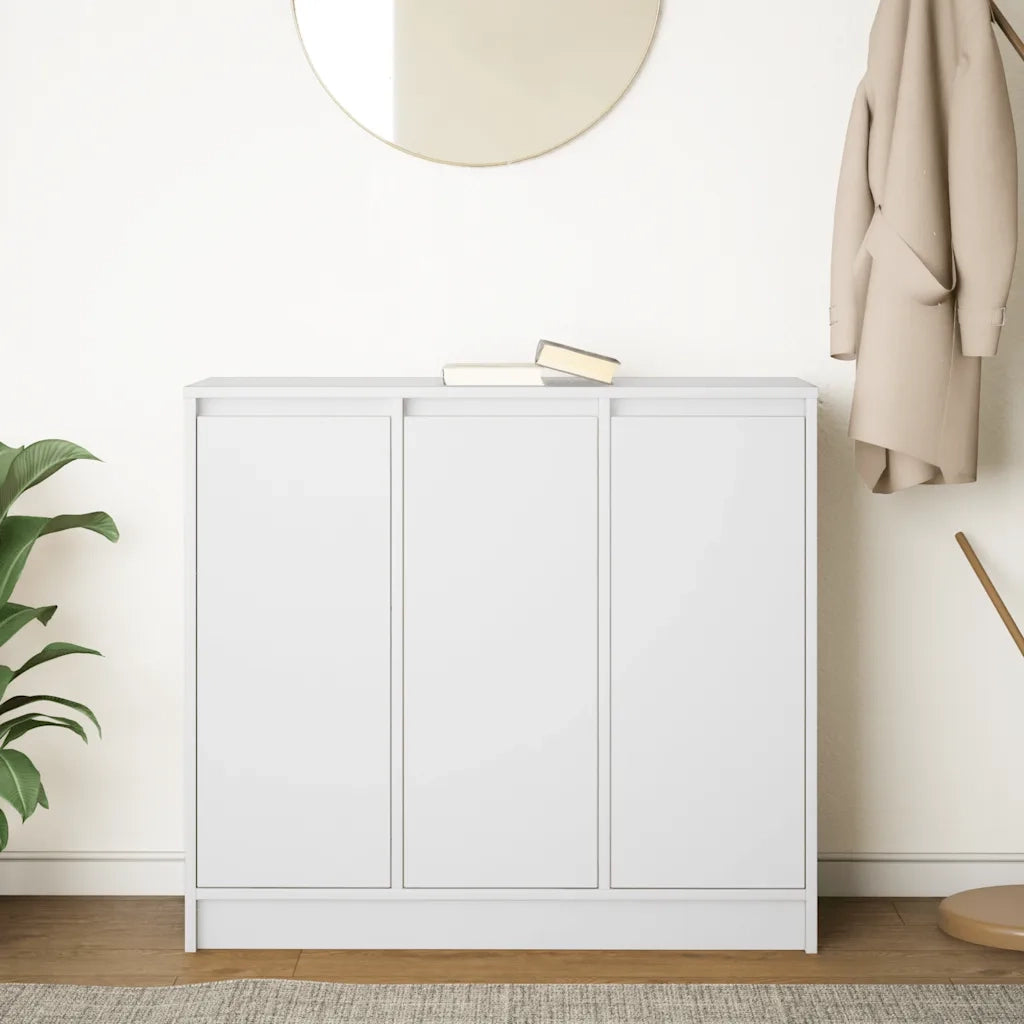 Credenza | Madia | Buffet da pranzo | Armadio da pranzo Bianca 85x34x76 cm in Legno Multistrato