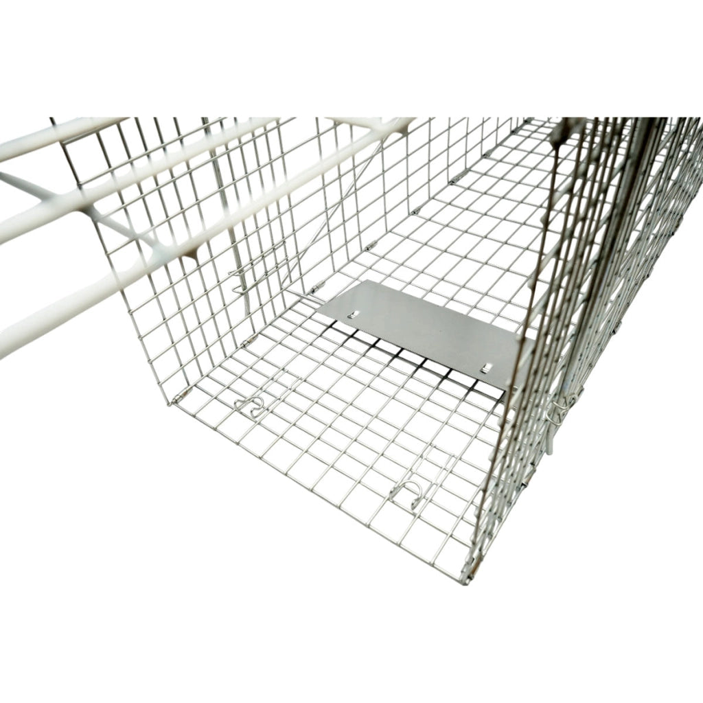 Trappola per animali selvatici tipo gabbia, robusta in metallo, 78 x 30 x 32 cm.