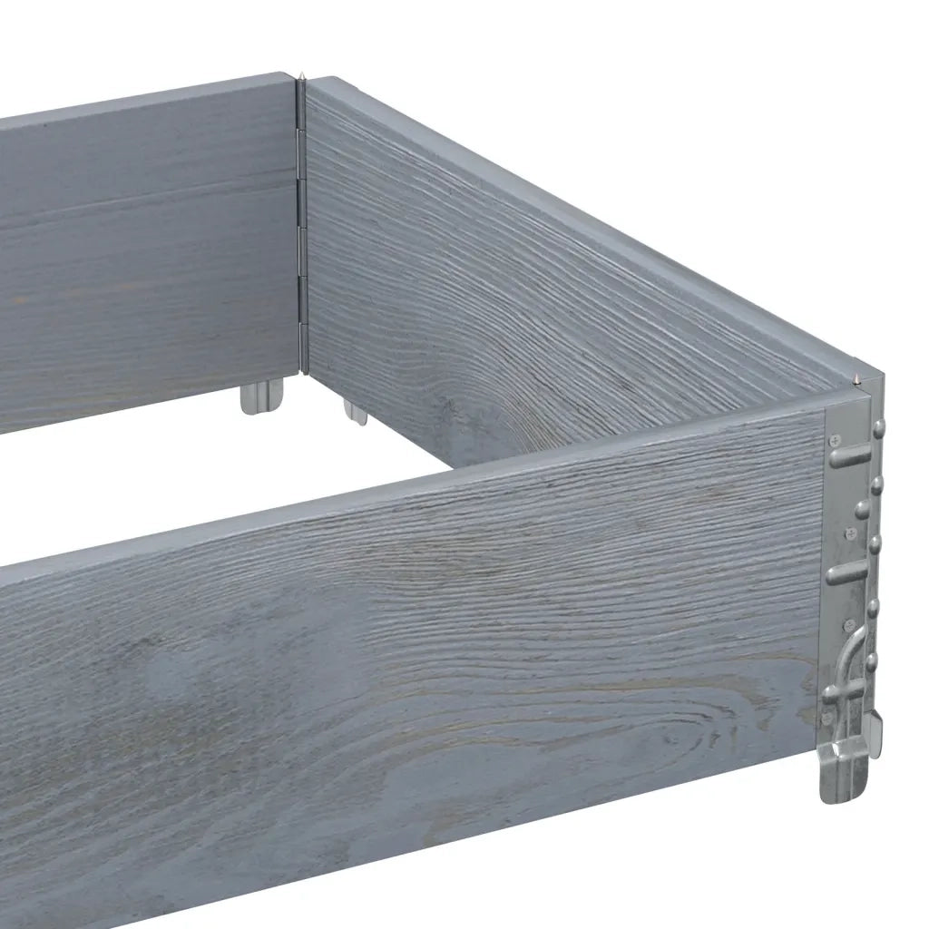 vidaXL Paretale per Pallet Grigio 80x60 cm in Legno Massello di Pino