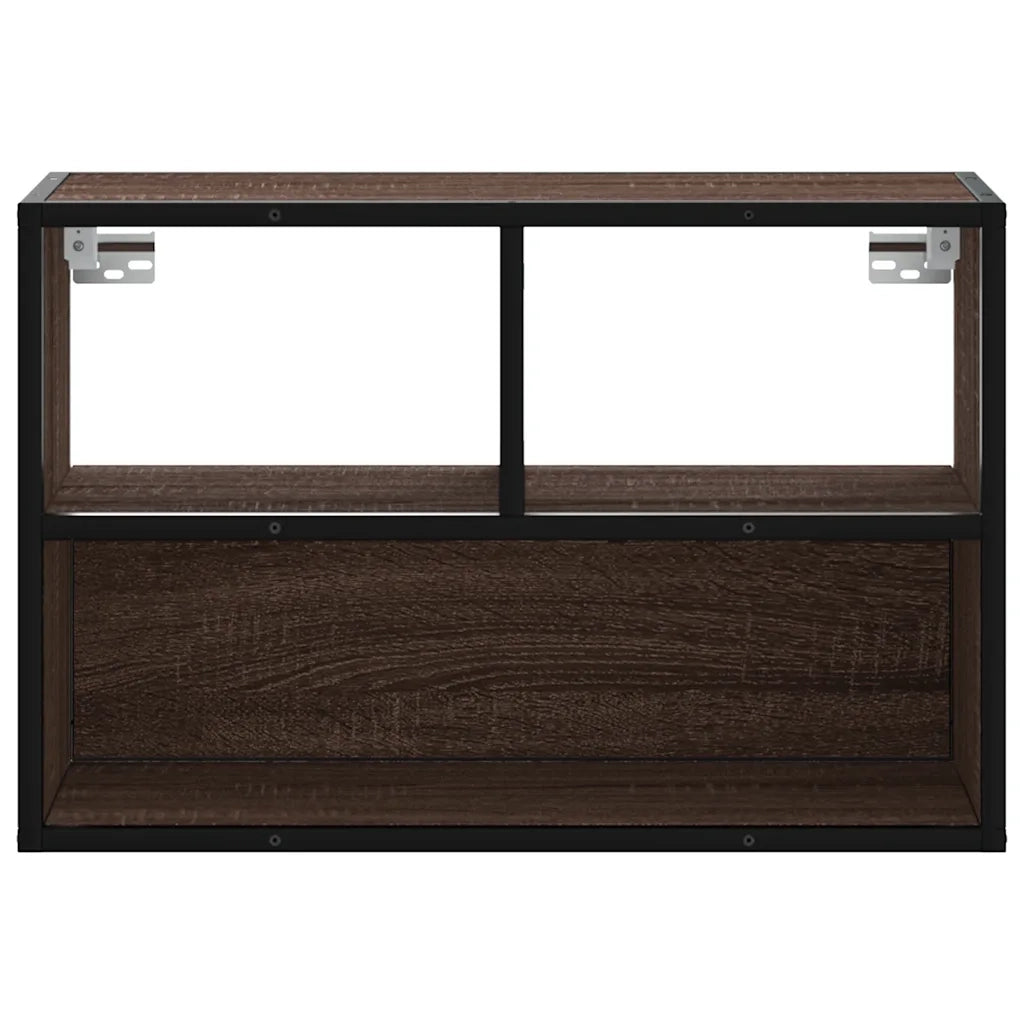 Mobile TV Rovere Marrone 60x31x39,5cm in Truciolato e Metallo 848918