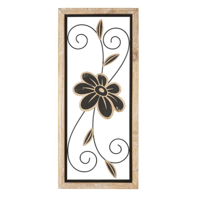 Pannello In Ferro E Legno Koman -a- cm 26x2,5x60