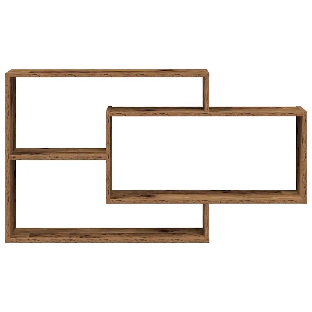Scaffale a Parete Legno Antico 104x20x58,5 cm in Truciolato 855822