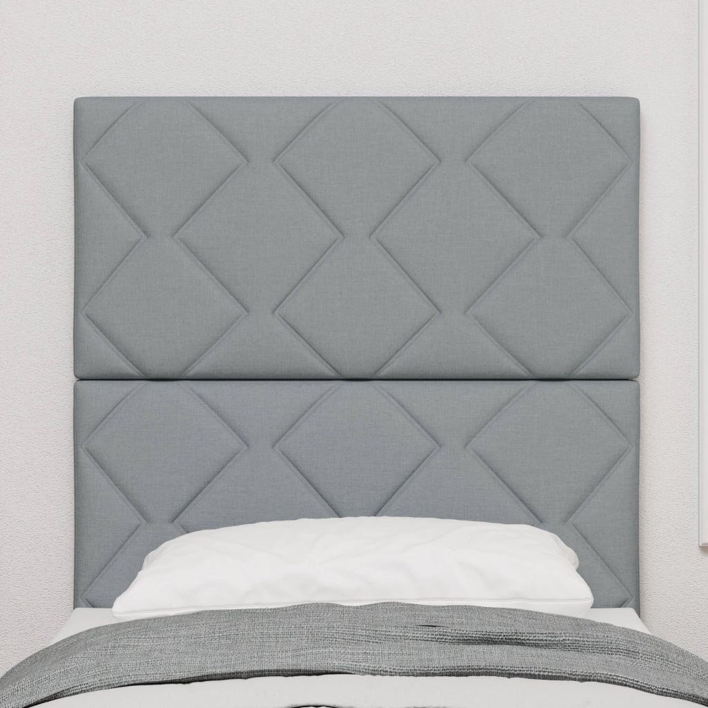 Testata LED  Design a Blocchi di Diamante Grigio Chiaro 80 cm Tessuto