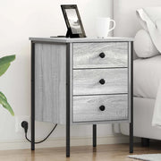 vidaXL Mobiletti da Notte 2 pcs Grigio sonoma 42 x 41 x 61 cm