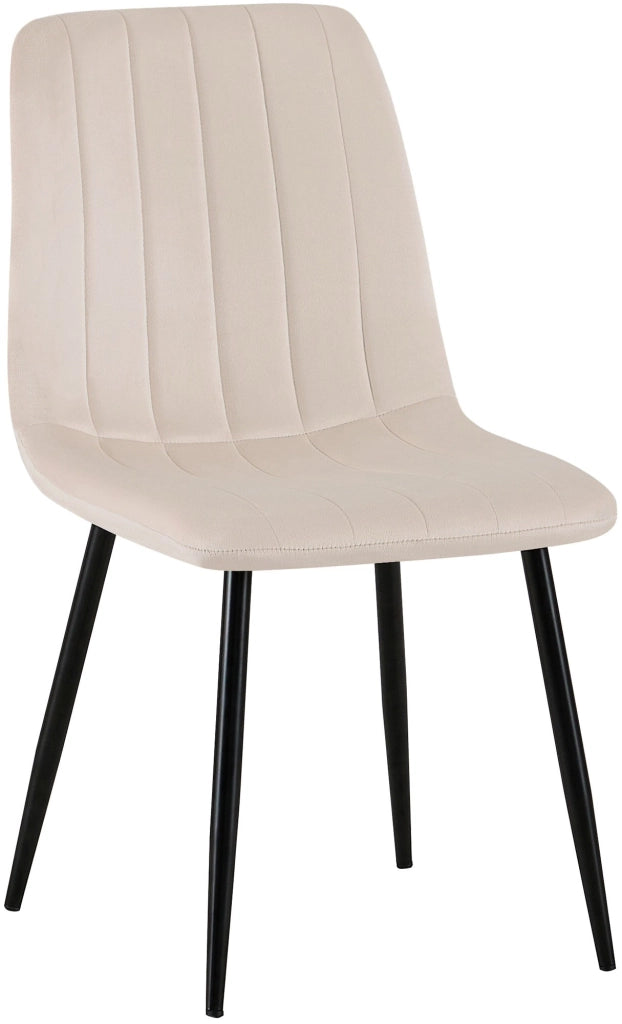 Sedia Dijon in velluto o tessuto Velluto,crema