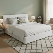 Letto Matrimoniale Arcan, Letto Matrimoniale Sfoderabile Made in Italy, Bianco