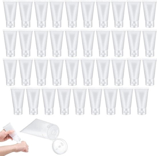 Set di contenitori per cosmetici con tube trasparenti e riempibili - 40 pezzi
