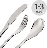 Bestetti per bambini mini 3 pezzi, per età 1-3 anni, Cromargan acciaio inox lucidato, senza marchio, lavastoviglie.