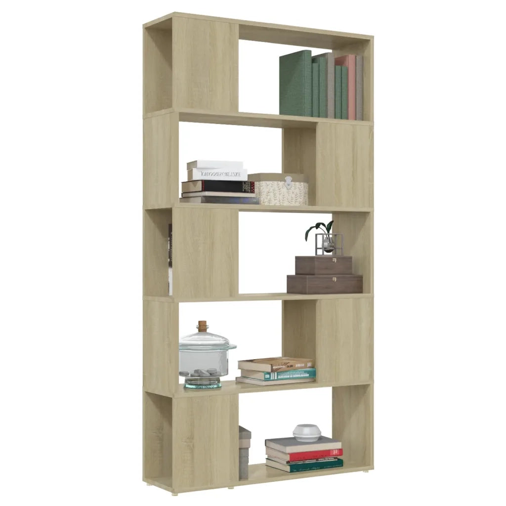 Libreria Divisorio Rovere Sonoma 80x24x155 cm in Truciolato