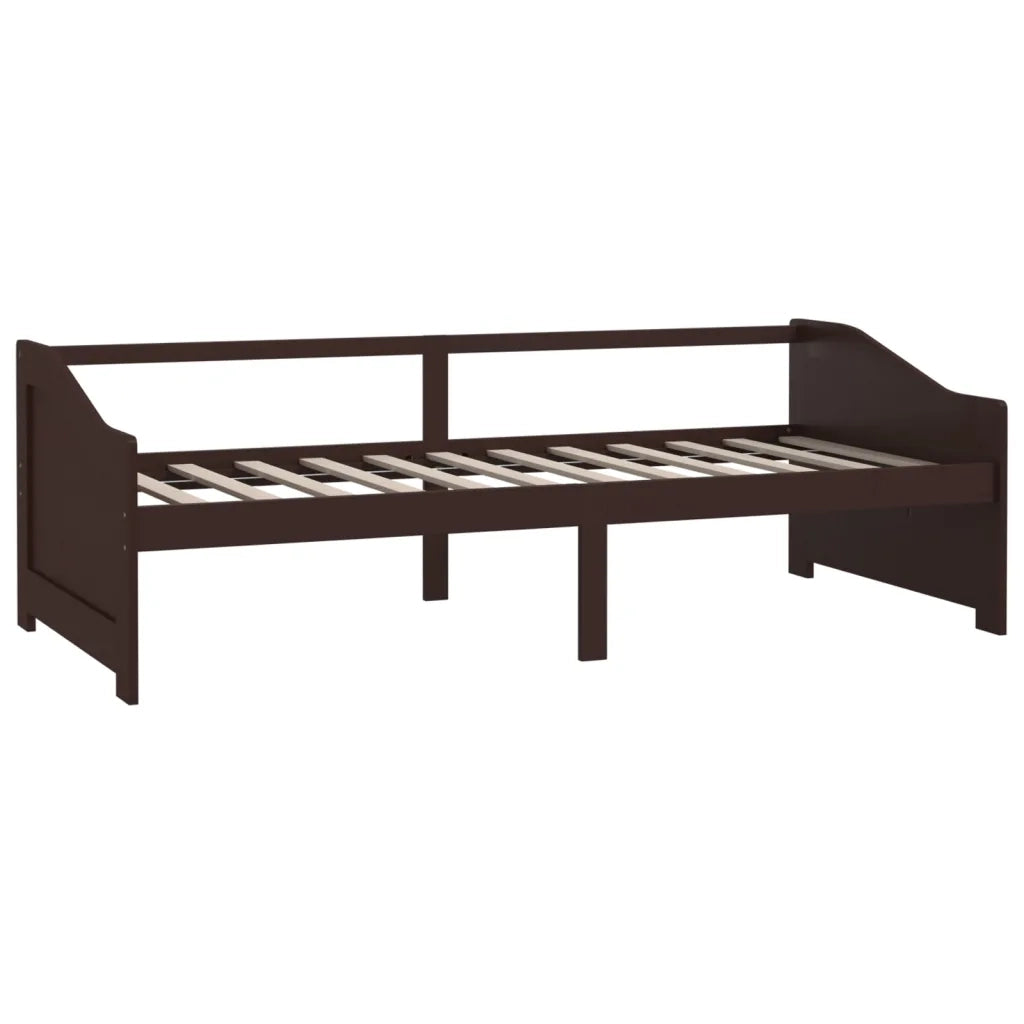 Divano Letto a 3 Posti-Sofa Letto 3 Posti-Daybed Marrone Scuro Massello di Pino 90x200cm