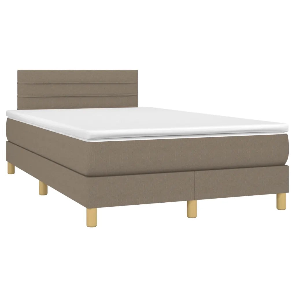 Giroletto a Molle con Materasso Tortora 120x200 cm in Tessuto 3140685