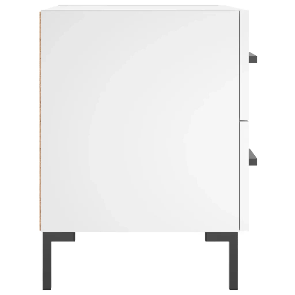 Comodino-Tavolino da notte Bianco 40x35x47,5 cm in Legno Multistrato 508704
