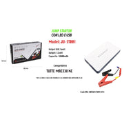 Trade Shop - Avviatore Portatile Compatto Jump Starter Con Led Usb 10000mah Maxtech Ju-st001 -