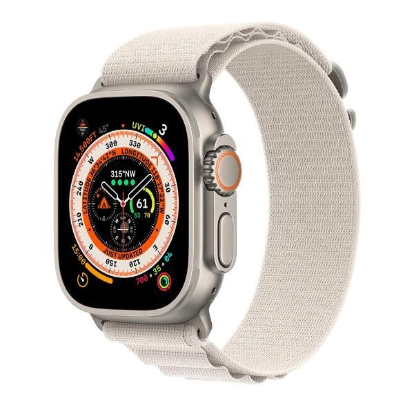 Apple watch ultra 49mm impermeabile 10atm gps + cellular 32gb wifi / bluetooth con cinturino alpine loop galassia large - MQFT3TY/A