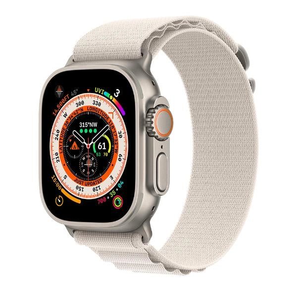 Apple watch ultra 49mm impermeabile 10atm gps + cellular 32gb wifi / bluetooth con cinturino alpine loop galassia large - MQFT3TY/A
