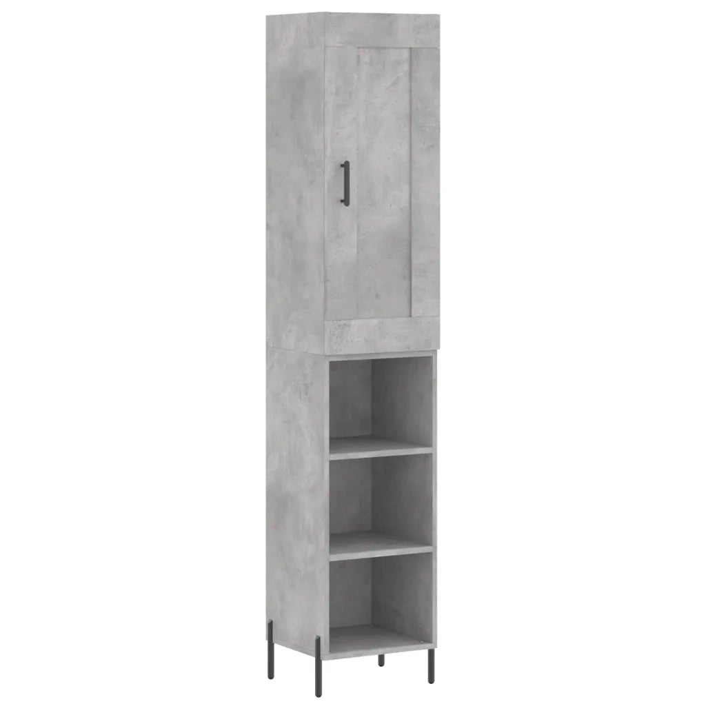 Credenza Grigio Cemento 34,5x34x180 cm in Legno Multistrato 3200333