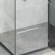 Scolascale per doccia a 360° con modello slim Argento 50 cm