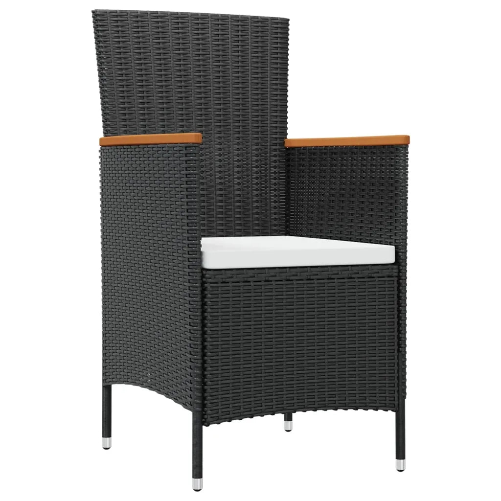 Set da Pranzo da Giardino 7 pz con Cuscini in Polyrattan 42913